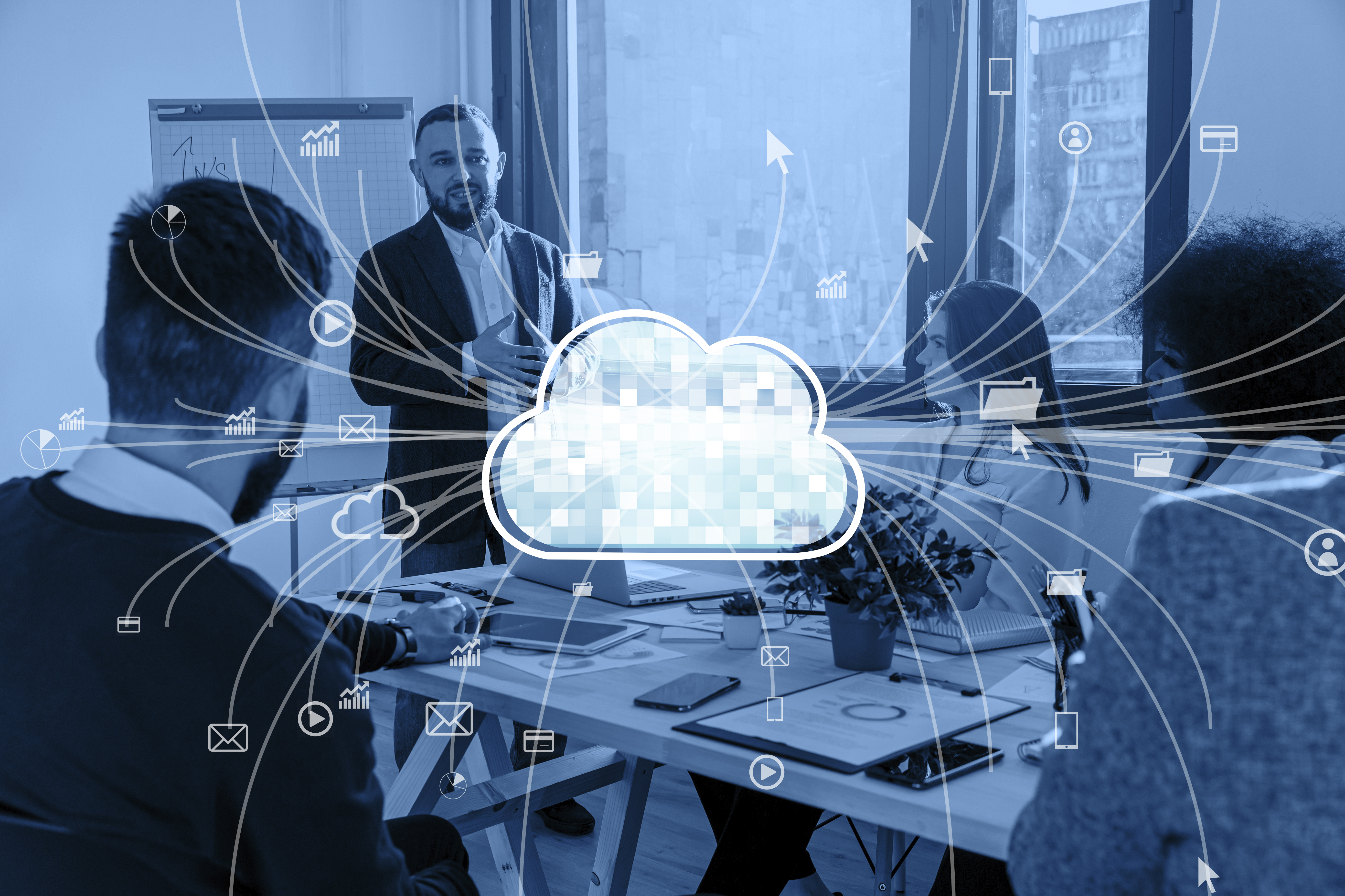Cloud-based management dashboard interface on Bulletin Board.cloud site.